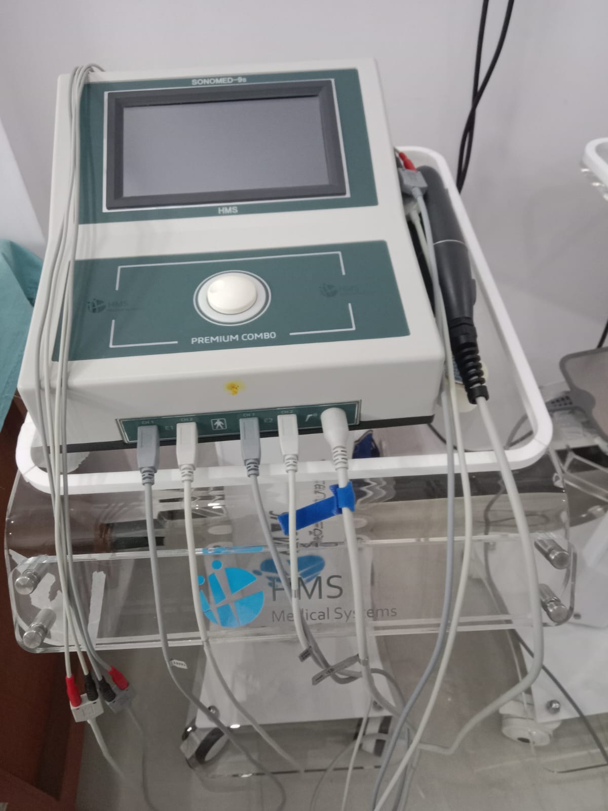 Ultrasound and electrotherapy machine at Dr. Naidu Hospital
